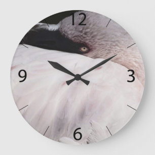 Roze Flamingo Portret Tekeneffect Kunst Grote Klok