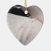 Roze Flamingo Portret Tekeneffect Kunst Keramisch Ornament (Rechts)