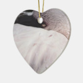 Roze Flamingo Portret Tekeneffect Kunst Keramisch Ornament (Links)