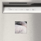 Roze Flamingo Portret Tekeneffect Kunst Magneet (Insitu (Vaatwasser))