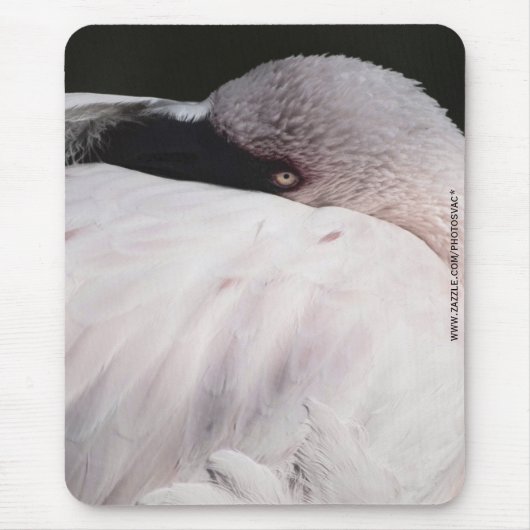 Roze Flamingo Portret Tekeneffect Kunst Muismat (Voorkant)