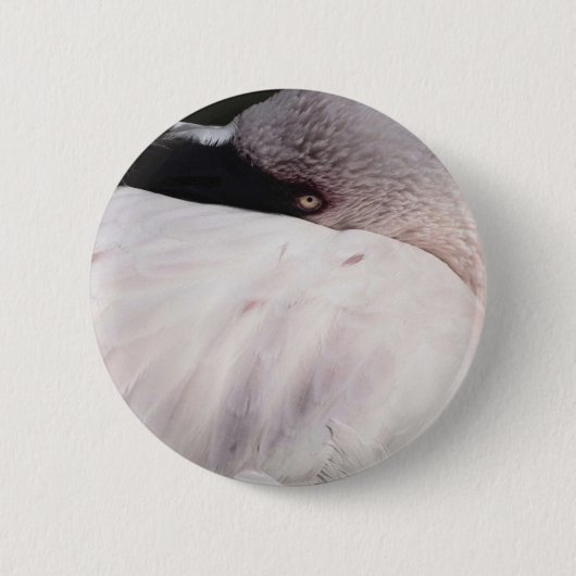 Roze Flamingo Portret Tekeneffect Kunst Ronde Button 5,7 Cm (Voorkant)