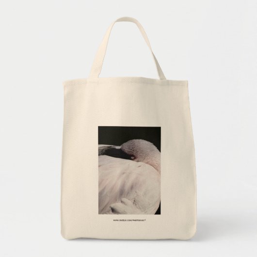 Roze Flamingo Portret Tekeneffect Kunst Tote Bag (Voorkant)