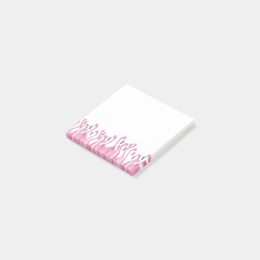 Roze Flamingo post-it noten Post-it® Notes (Schuin)