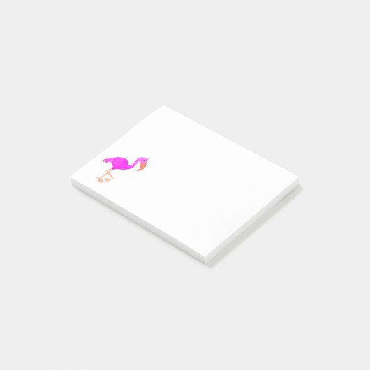 Roze Flamingo Post-it® Notes (Schuin)