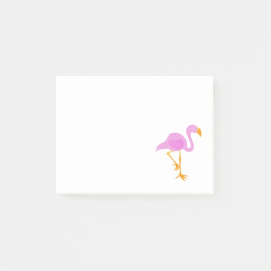 Roze Flamingo Post-it® Notes (Voorkant)