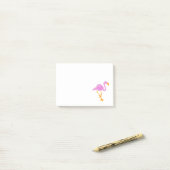 Roze Flamingo Post-it® Notes (Op bureau)