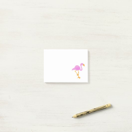 Roze Flamingo Post-it® Notes (Op bureau)