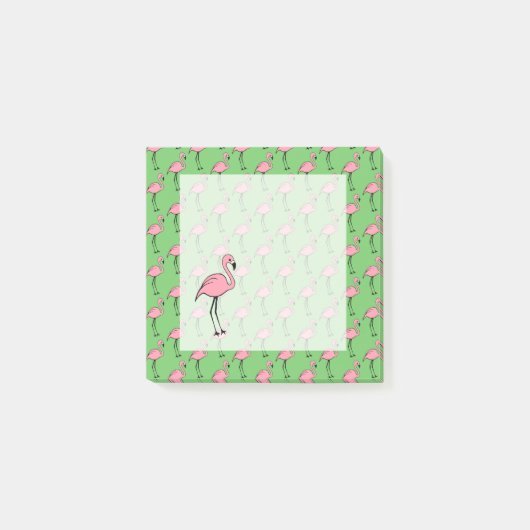 Roze Flamingo Post It Notities Cadeau Post-it® Notes (Voorkant)