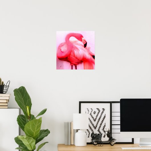 Roze Flamingo Poster (Thuiskantoor)