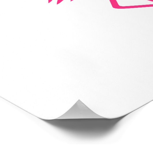 Roze flamingo poster (Hoek)