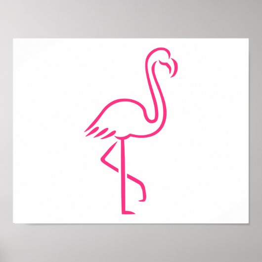 Roze flamingo poster (Voorkant)