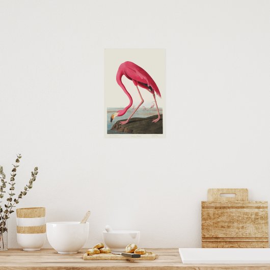 Roze Flamingo Poster (Keuken)