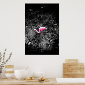 roze flamingo poster (Keuken)