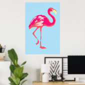 Roze Flamingo Poster (Thuiskantoor)