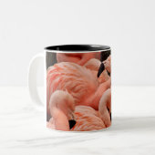 Roze flamingo printkoffie-mok tweekleurige koffiemok (Voorkant links)