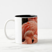 Roze flamingo printkoffie-mok tweekleurige koffiemok (Links)