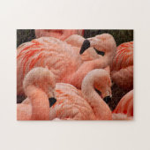  roze flamingo printpuzzel legpuzzel (Horizontaal)