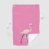 Roze Flamingo Pro Monogrammed Moederdag Golfhanddoek (Insitu)