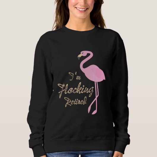 Roze Flamingo Pun Cadeau Im Flocking in ruste Trui (Voorkant)