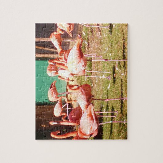 Roze Flamingo Puzzle Legpuzzel (Verticaal)