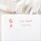 Roze Flamingo Retouradres Etiket (Insitu)