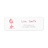 Roze Flamingo Retouradres Etiket (Voorkant)