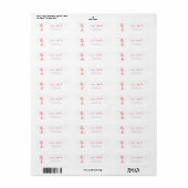 Roze Flamingo Retouradres Etiket (Full Sheet)