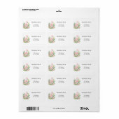 Roze flamingo retouradres etiket (Full Sheet)