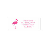 Roze Flamingo Retouradres Zelfinktende Stempel (Design)