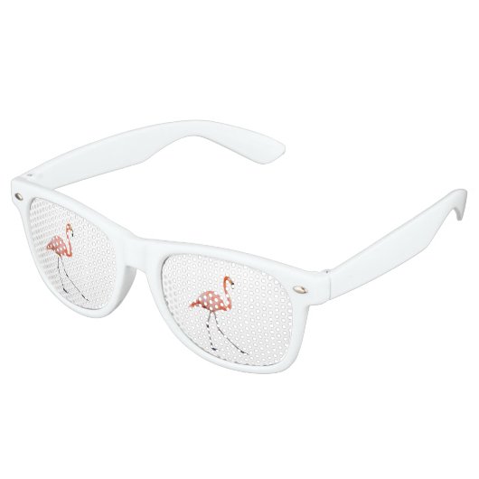 Roze Flamingo Retro Zonnebril (Gekanteld)