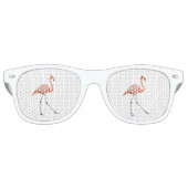 Roze Flamingo Retro Zonnebril (Voorkant)