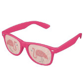 roze flamingo retro zonnebril (Gekanteld)