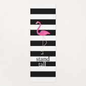 Roze Flamingo Reversisible Striped Yoga Mat (Voorkant)