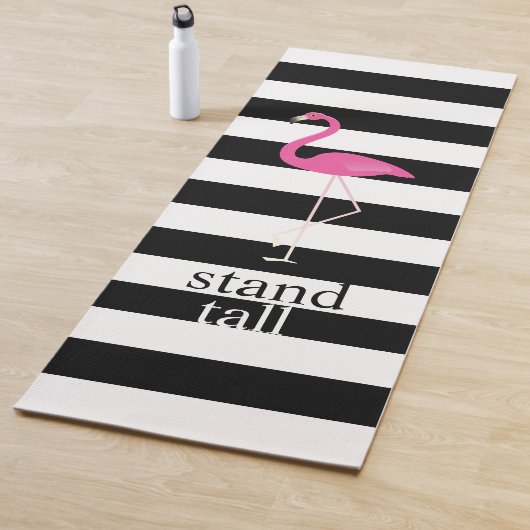 Roze Flamingo Reversisible Striped Yoga Mat (In situ)