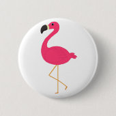 Roze Flamingo Ronde Button 5,7 Cm (Voorkant)