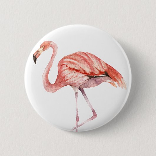 Roze Flamingo Ronde Button 5,7 Cm (Voorkant)
