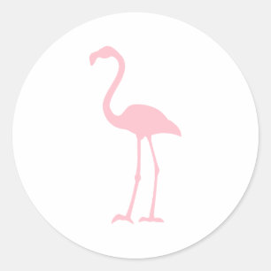 Roze Flamingo Ronde Sticker