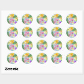 Roze Flamingo Ronde Sticker (Vel)
