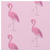  roze flamingo, roze achtergrond stof (Close Up)