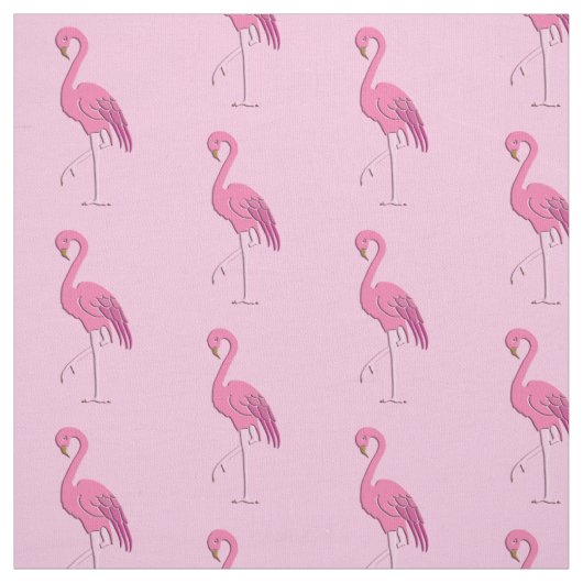  roze flamingo, roze achtergrond stof (Swatch)