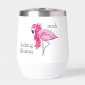 Roze Flamingo Roze Boa Flocking Fantastische Naam (Voorkant)