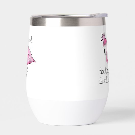 Roze Flamingo Roze Kroon Flocking Fabulous Naam (Links)