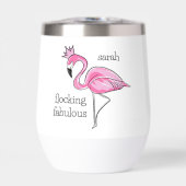 Roze Flamingo Roze Kroon Flocking Fabulous Naam (Voorkant)