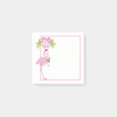 Roze Flamingo Santa Hat Candy Canes and Holly Post-it® Notes (Voorkant)