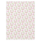 Roze Flamingo Santa Hat Candy Canes and Holly Tafelkleed (Voorkant)