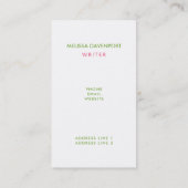 Roze Flamingo Santa Hat Candy Canes and Holly Visitekaartje (Achterkant)