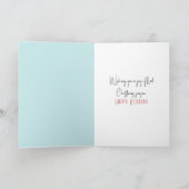 Roze flamingo schaatsen kaart (Binnen)