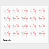 Roze flamingo schattig dank u sticker (Vel)