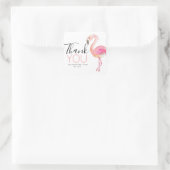 Roze flamingo schattig dank u sticker (Tas)